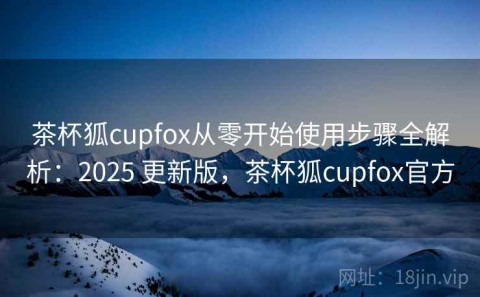 茶杯狐cupfox从零开始使用步骤全解析：2025 更新版，茶杯狐cupfox官方