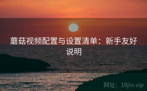 蘑菇视频配置与设置清单：新手友好说明