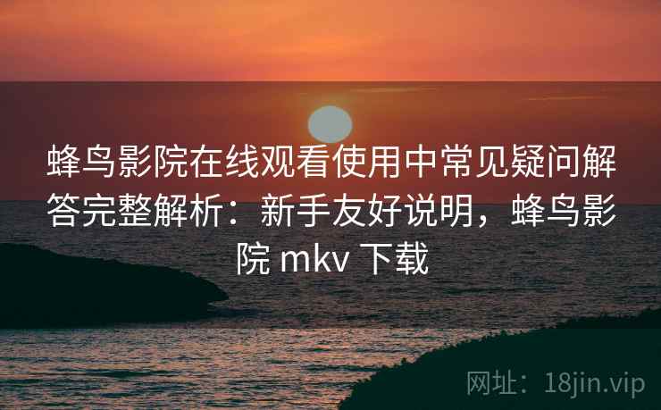 蜂鸟影院在线观看使用中常见疑问解答完整解析：新手友好说明，蜂鸟影院 mkv 下载
